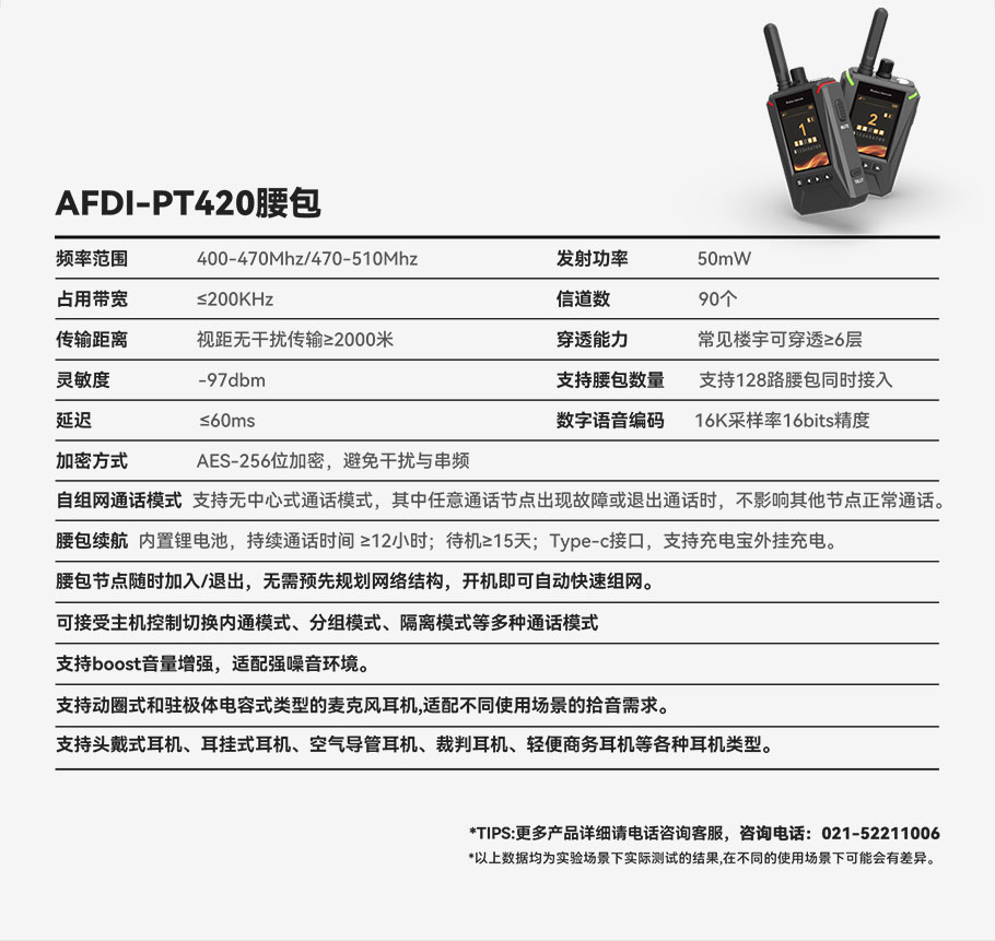 AFDI-BS450通话系统，导演具有统揽全局的最高权限，可以随时控制分组行为，选择与哪些分机或分组通话，发出指令，只有被选中的部门或人员才能与导演通话。其他未被选中的部门可以自行内部通话，而不影响其他部门的通话。